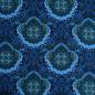 Preview: Dekostoff Canvas Mandala blau